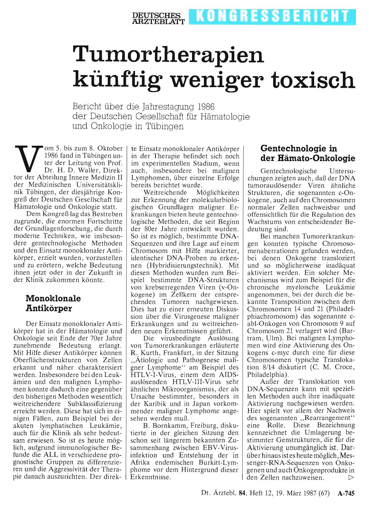 Vorschauseite 1: Tumortherapien künftig weniger toxisch