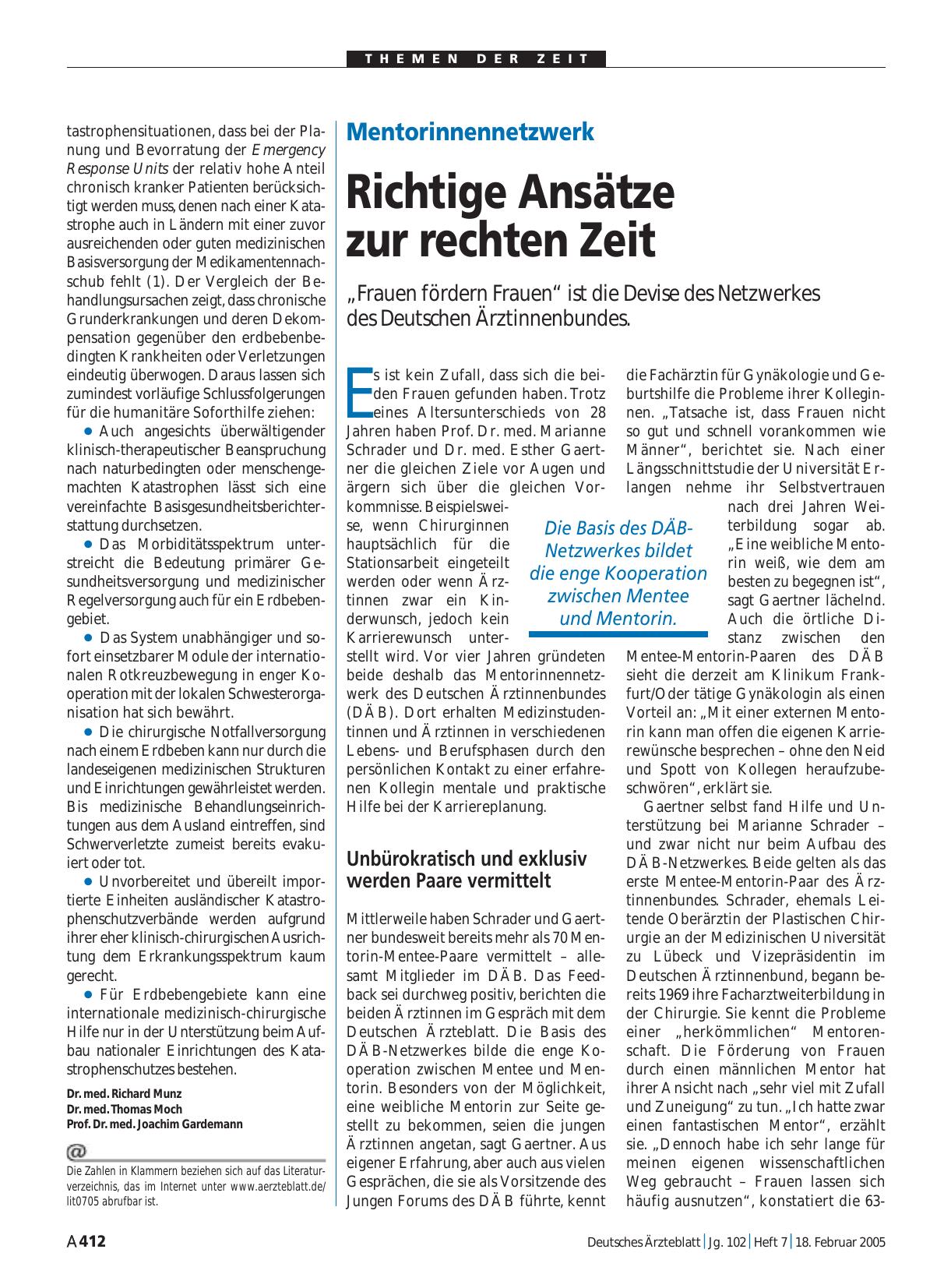 Vorschauseite 1: Mentorinnennetzwerk: Richtige Ansätze zur rechten Zeit