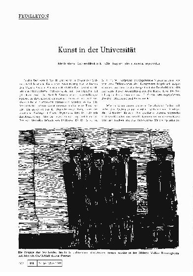 Vorschauseite 1: Kunst in der Universität