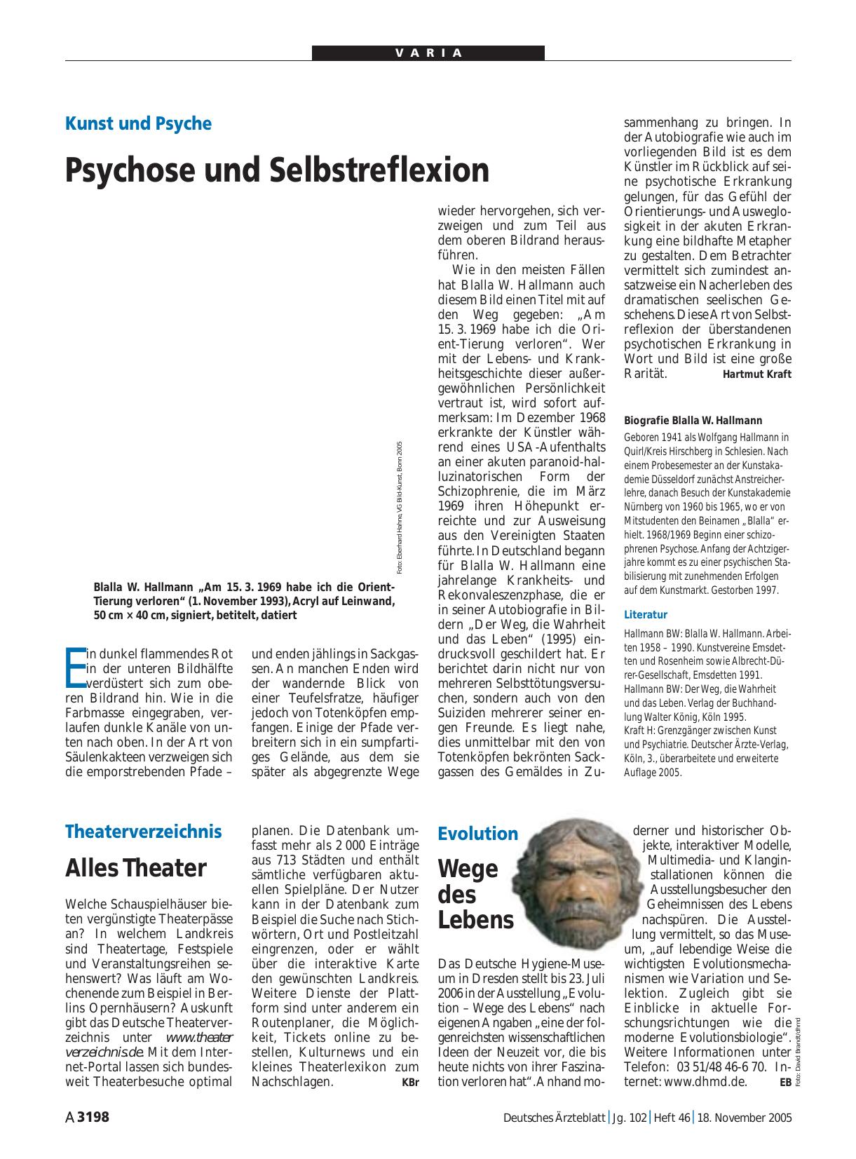 Vorschauseite 1: Theaterverzeichnis: Alles Theater