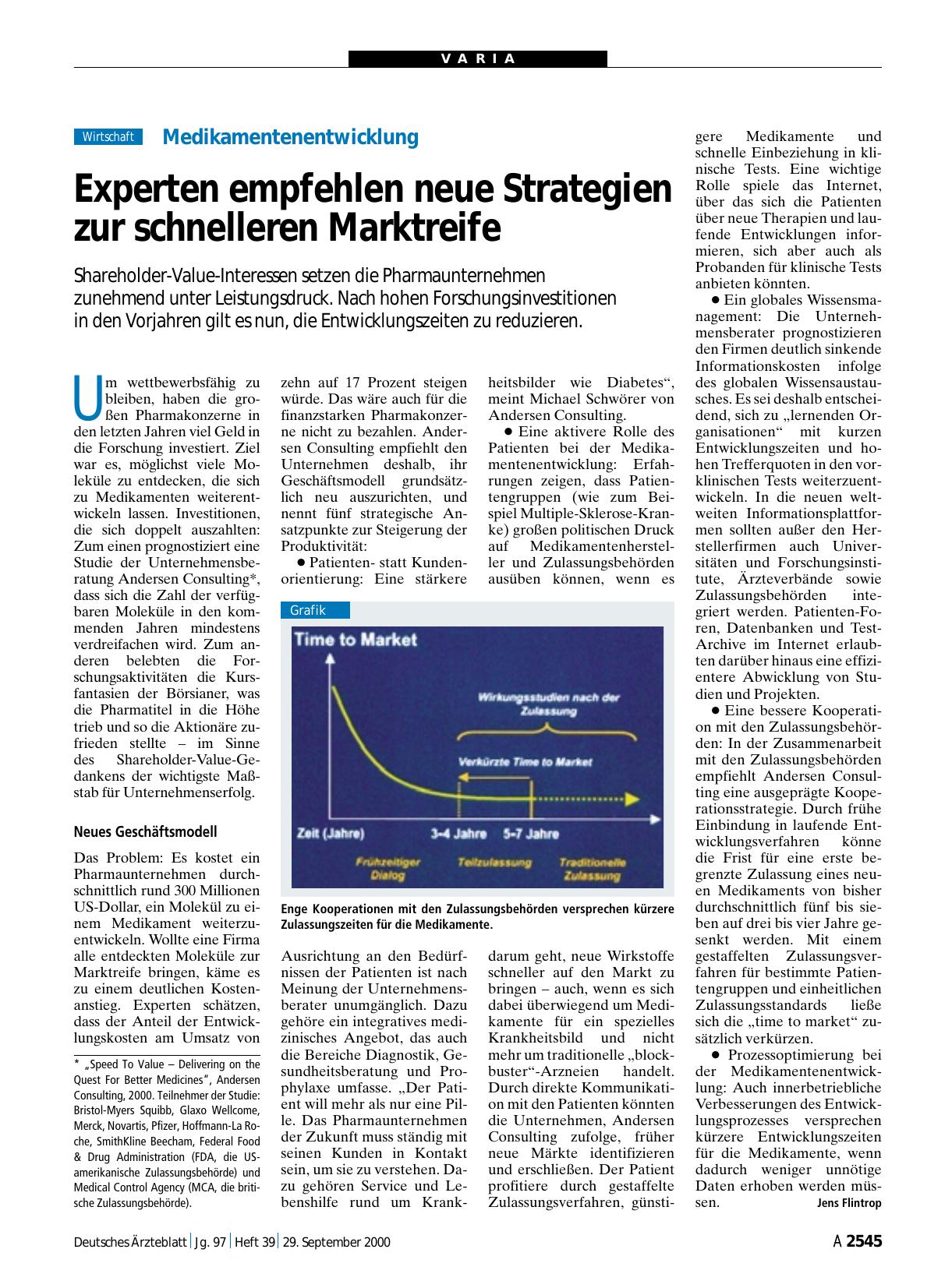 Vorschauseite 1: Medikamentenentwicklung: Experten empfehlen neue Strategien zur schnelleren Marktreife