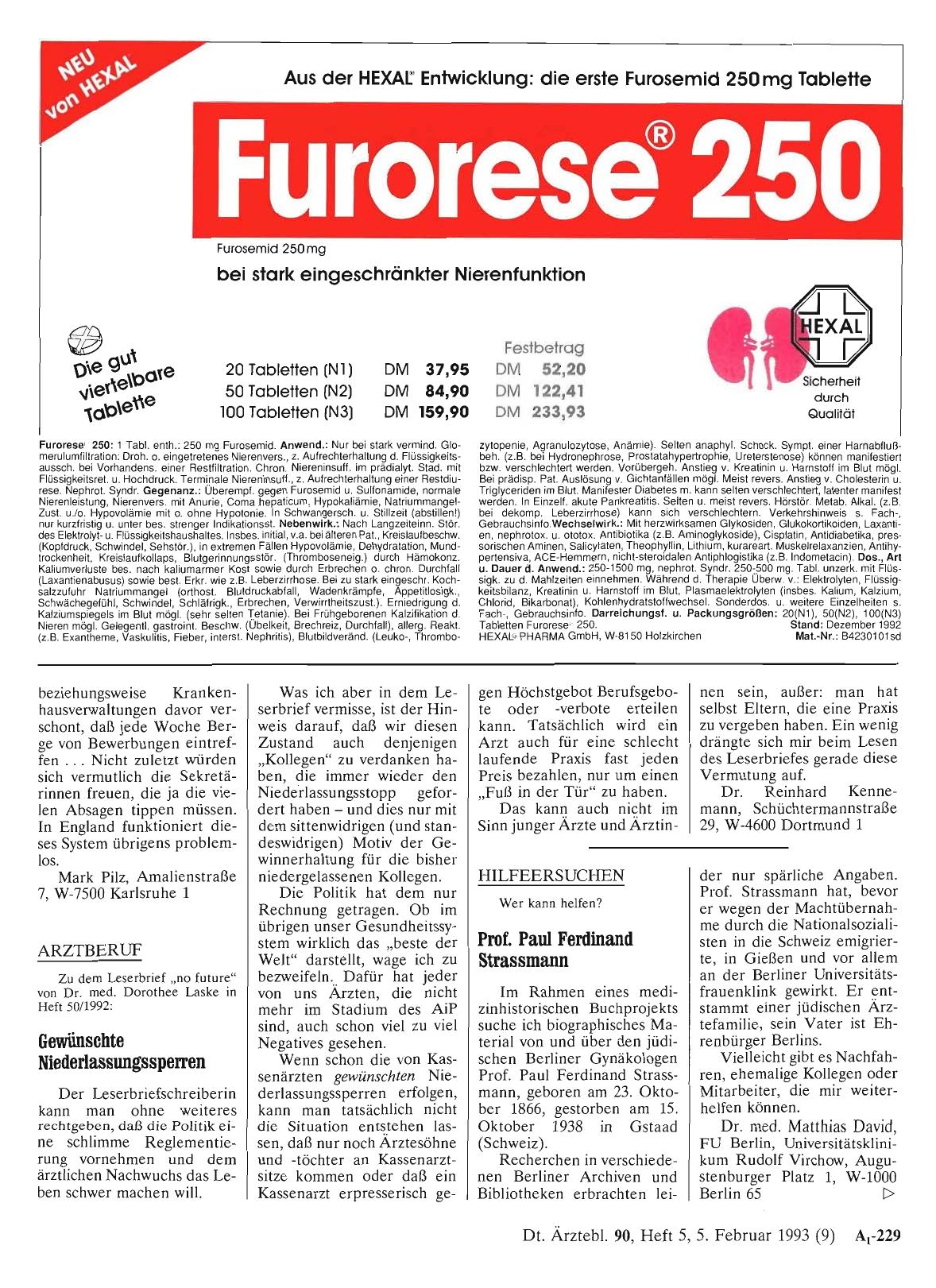 Vorschauseite 1: ARZTBERUF: Gewünschte Niederlassungssperren