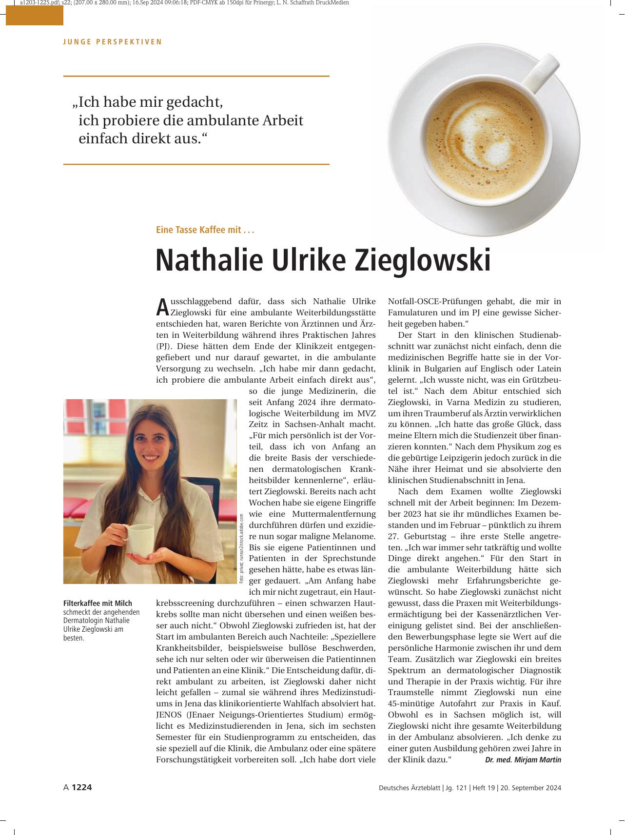 Vorschauseite 1: Eine Tasse Kaffee mit. .. : Nathalie Ulrike Zieglerowski