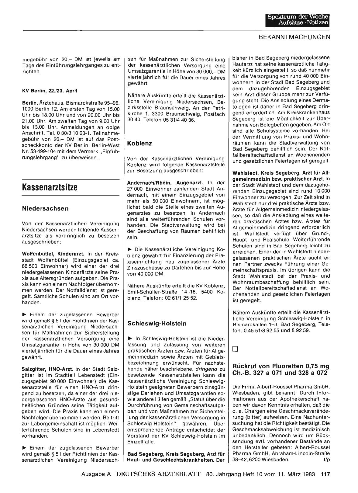 Vorschauseite 1: Kassenarztsitze