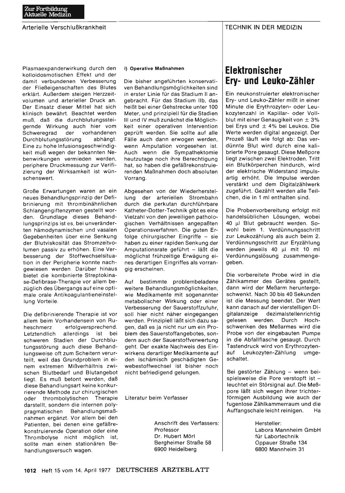 Vorschauseite 1: Elektronischer Eryund Leuko-Zähler