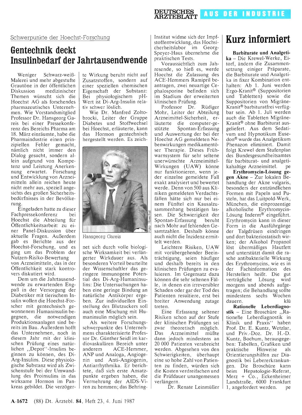 Vorschauseite 1: Kurz informiert