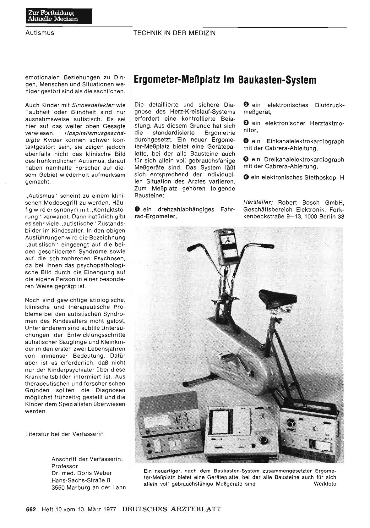 Vorschauseite 1: Ergometer-Meßplatz im Baukasten-System