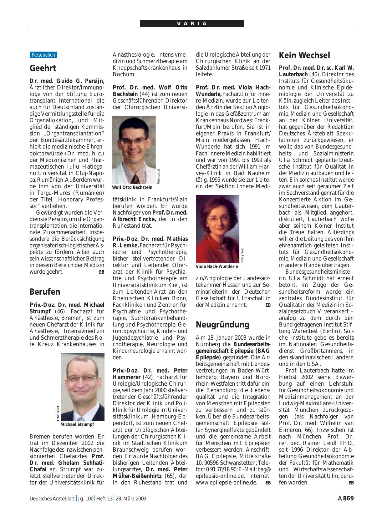 Vorschauseite 1: Geehrt