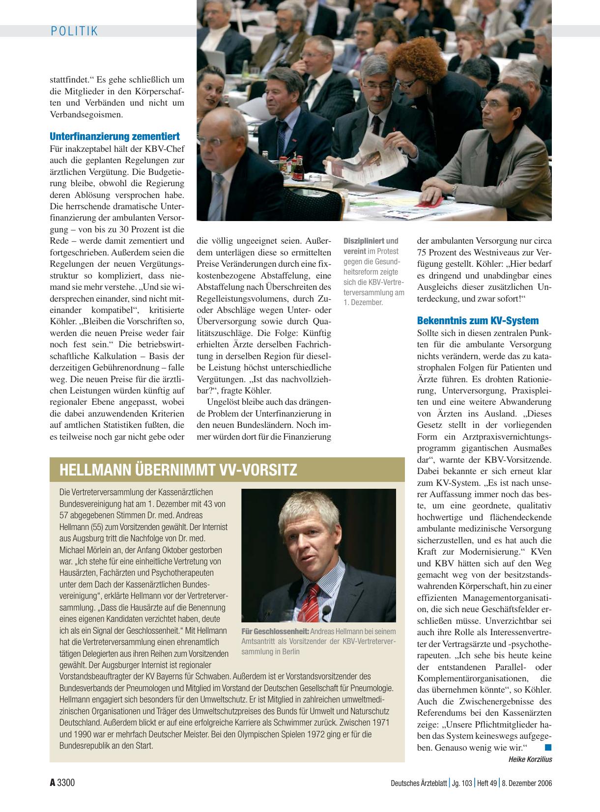 Vorschauseite 1: Hellmann übernimmt VV-Vorsitz