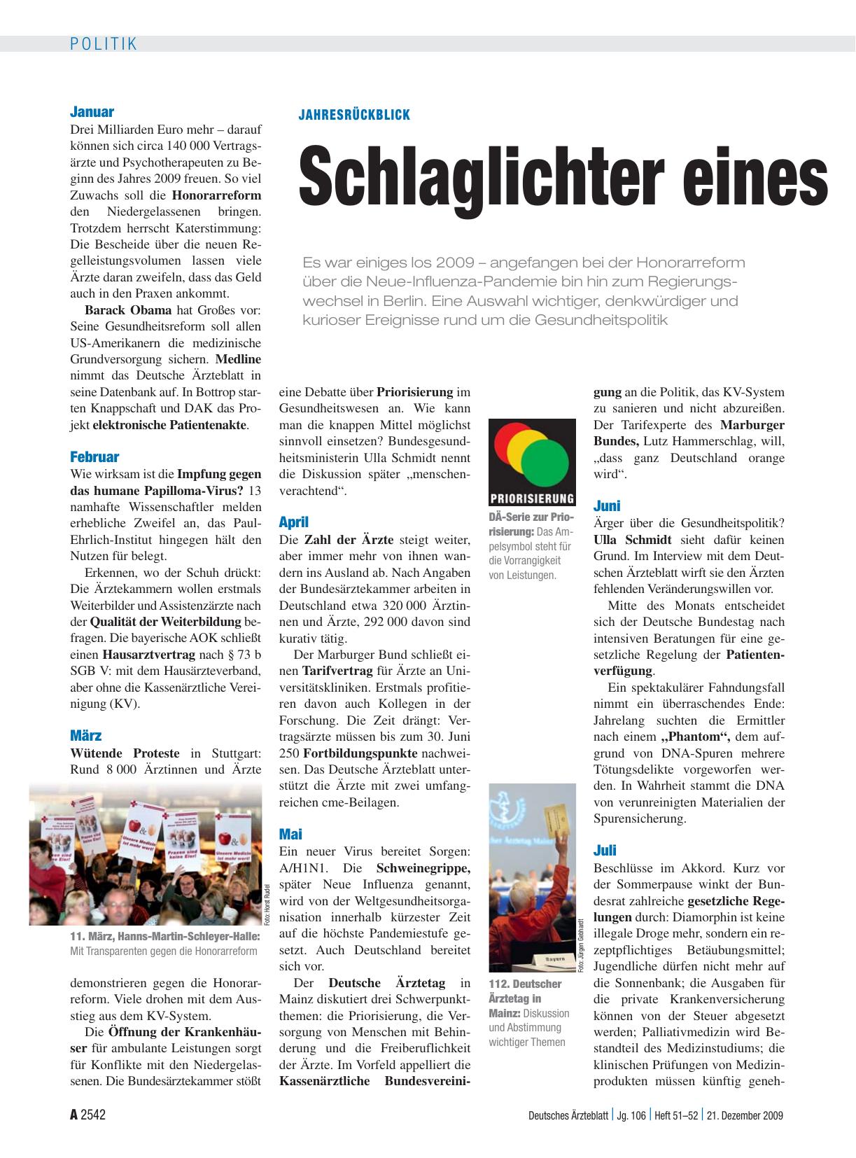 Vorschauseite 1: Jahresrückblick: Schlaglichter eines Jahres