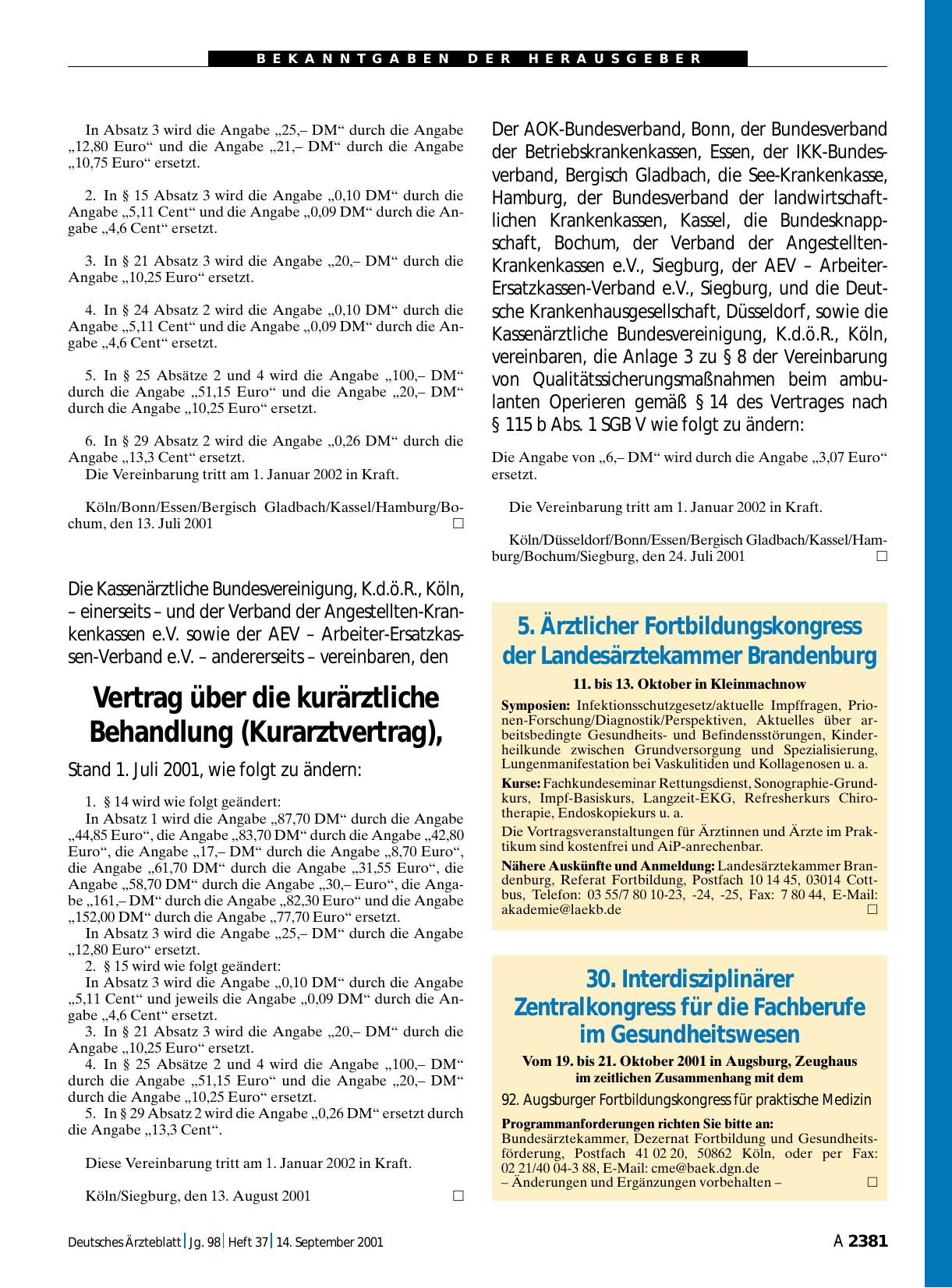 Vorschauseite 1: 30. Interdisziplinärer Zentralkongress für die Fachberufe im Gesundheitswesen