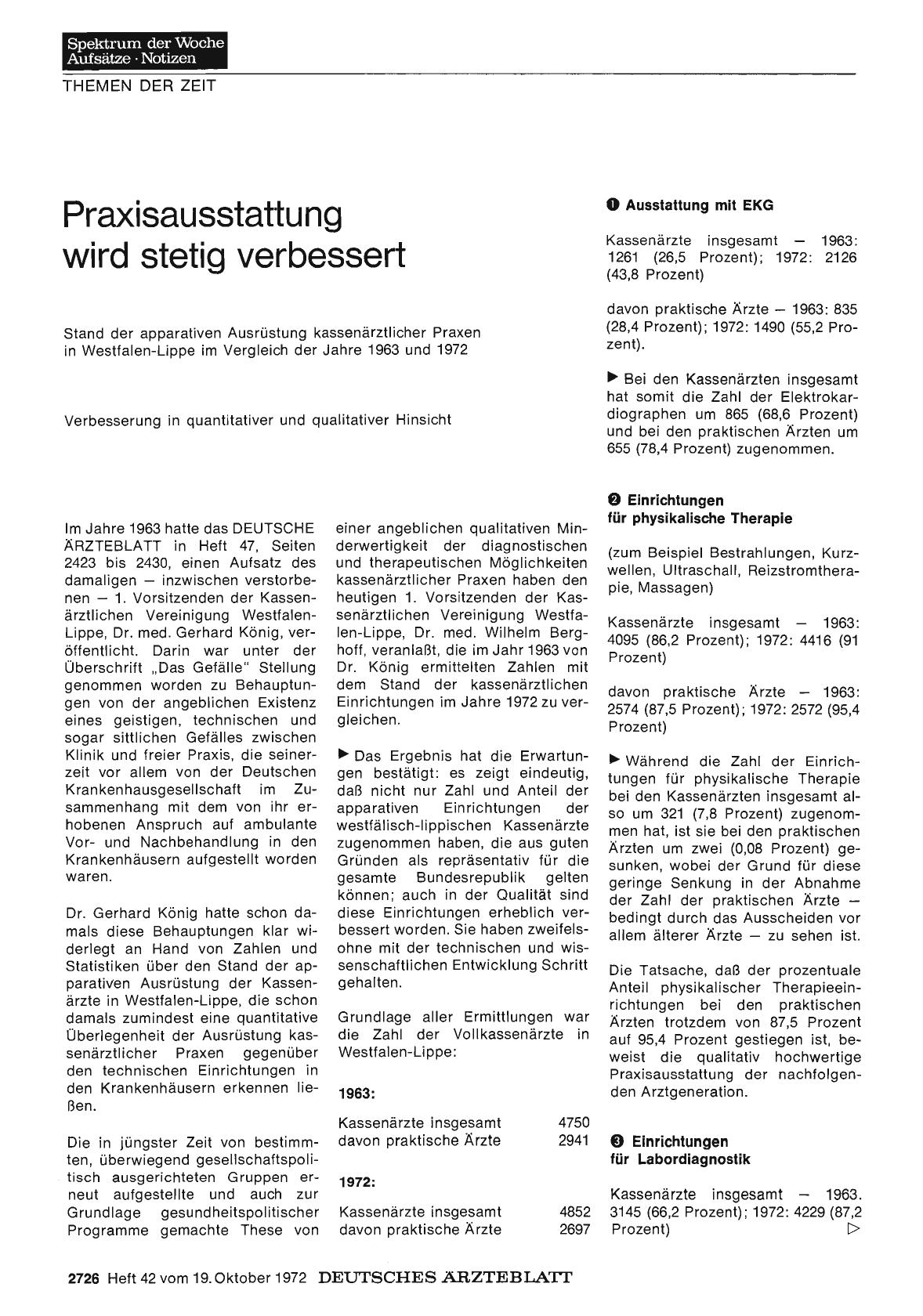 Vorschauseite 1: Praxisausstattung wird stetig verbessert