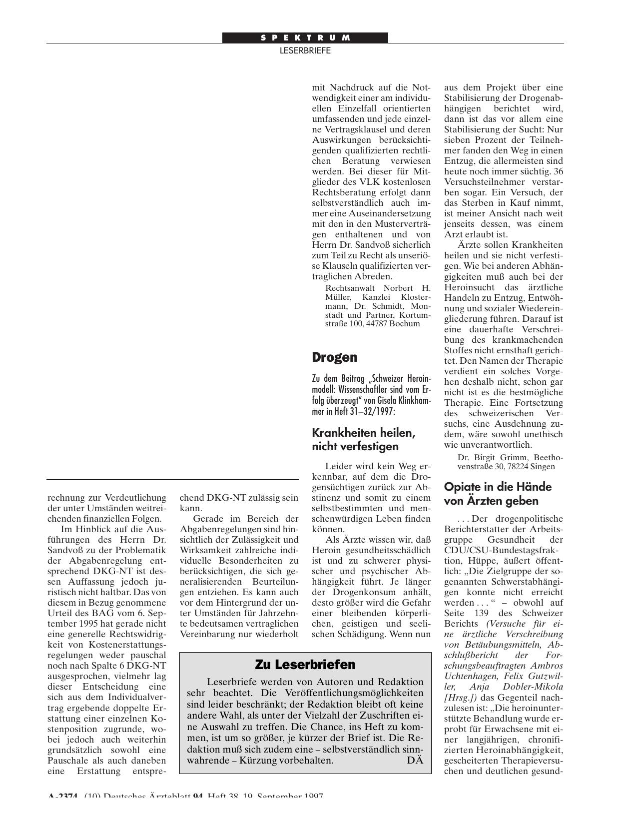 Vorschauseite 1: Drogen: Krankheiten heilen, nicht verfestigen