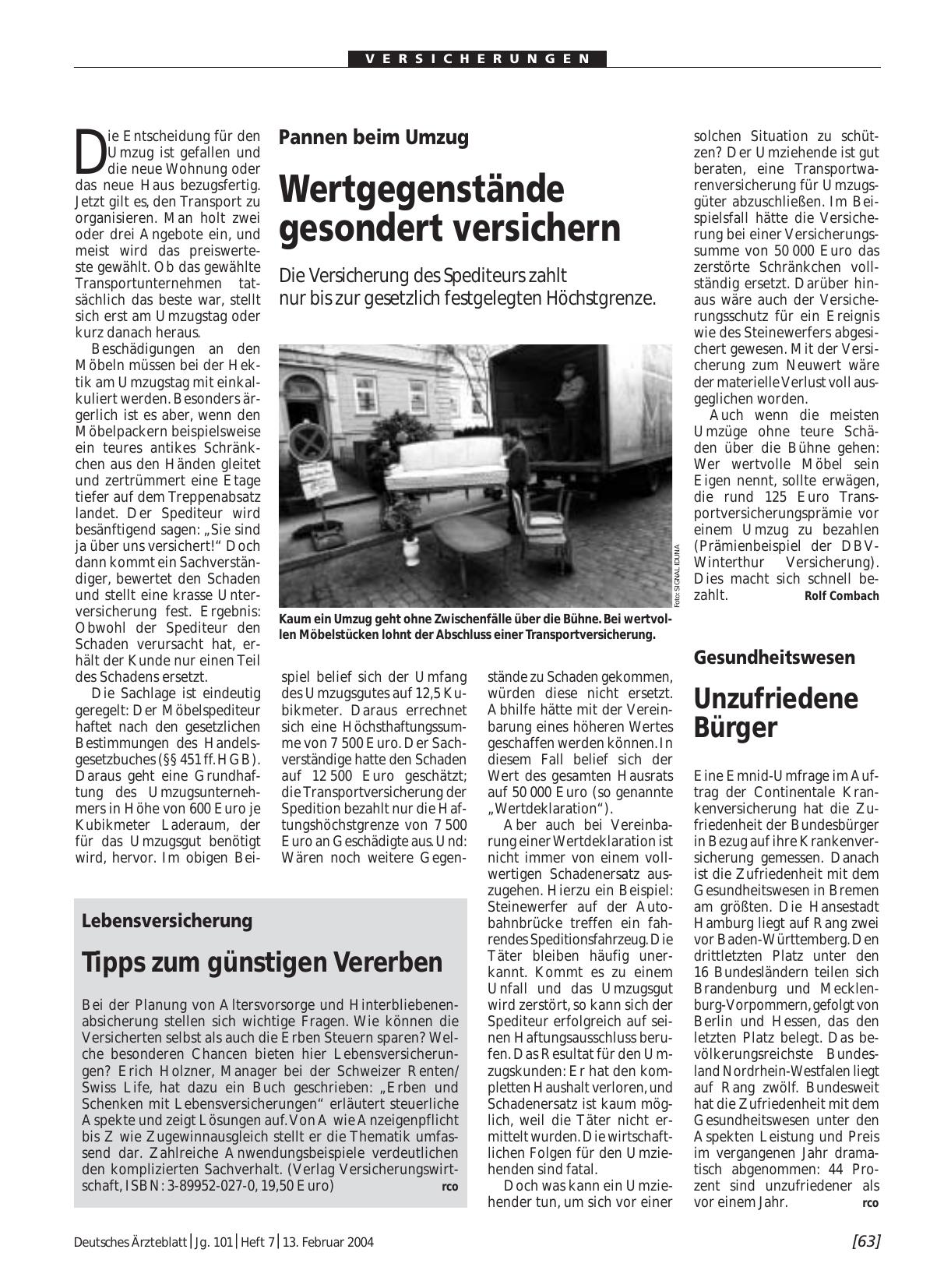 Vorschauseite 1: Gesundheitswesen: Unzufriedene Bürger