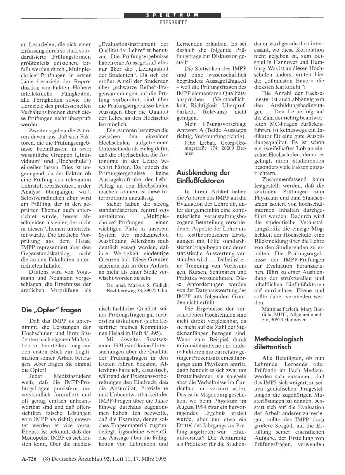 Vorschauseite 1: Hochschulen: Ausblendung der Einflußfaktoren
