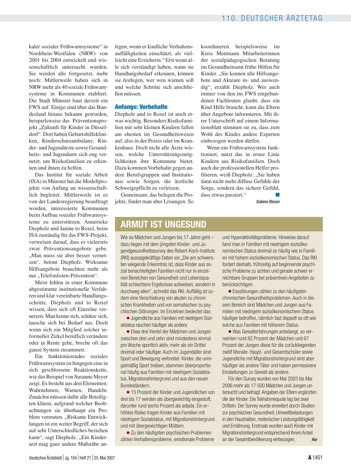 Vorschauseite 1: Armut ist ungesund