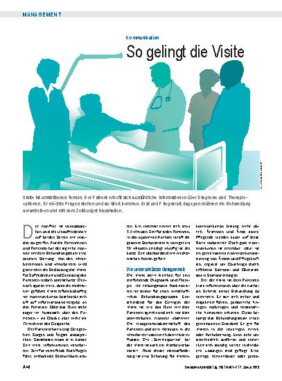 Vorschauseite 1: Kommunikation: So gelingt die Visite