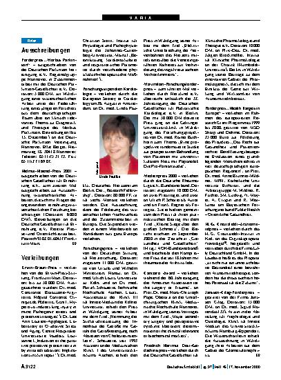 Vorschauseite 1: Ausschreibungen