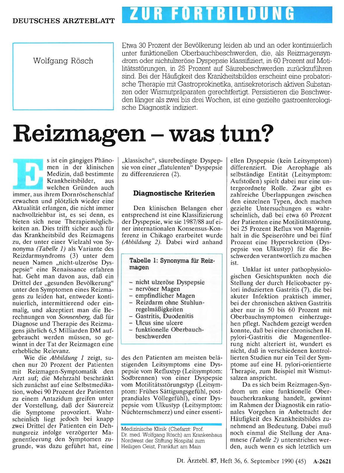 Vorschauseite 1: Reizmagen – was tun?