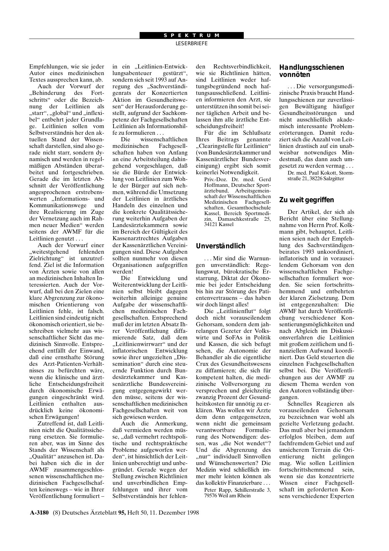 Vorschauseite 1: Leitlinien: Zu weit gegriffen
