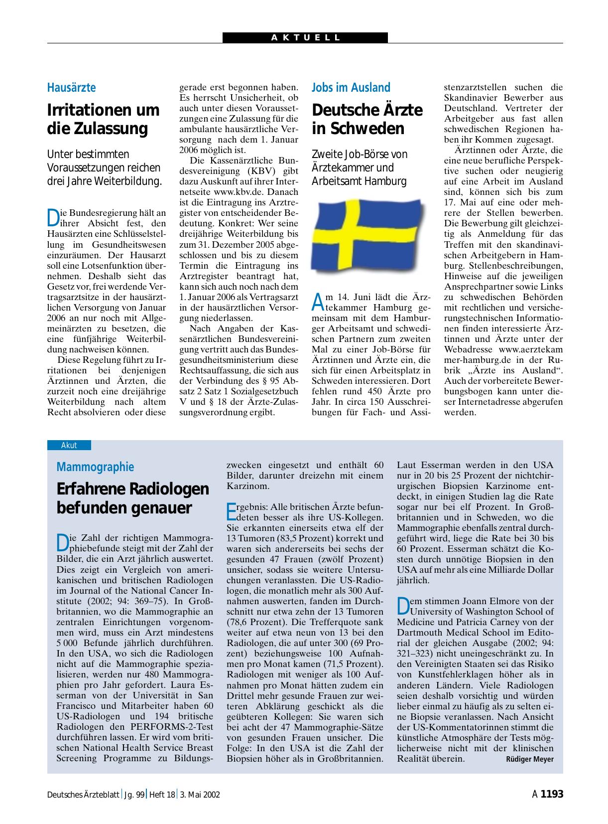 Vorschauseite 1: Hausärzte: Irritationen um die Zulassung