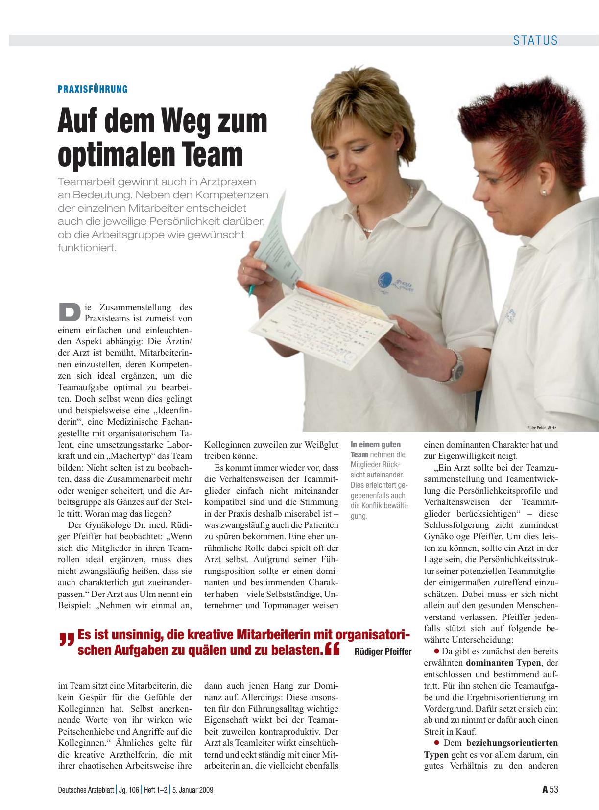 Vorschauseite 1: Praxisführung: Auf dem Weg zum optimalen Team