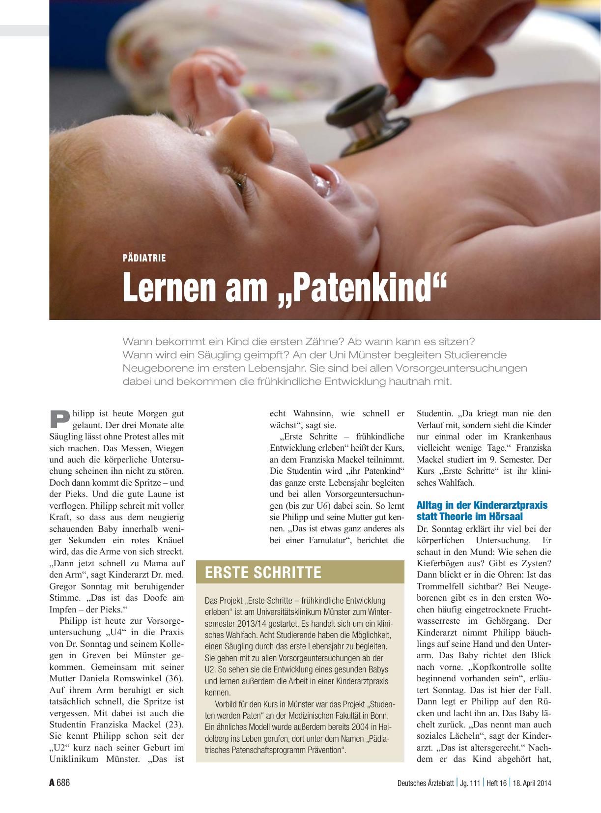 Vorschauseite 1: Pädiatrie: Lernen am „Patenkind“