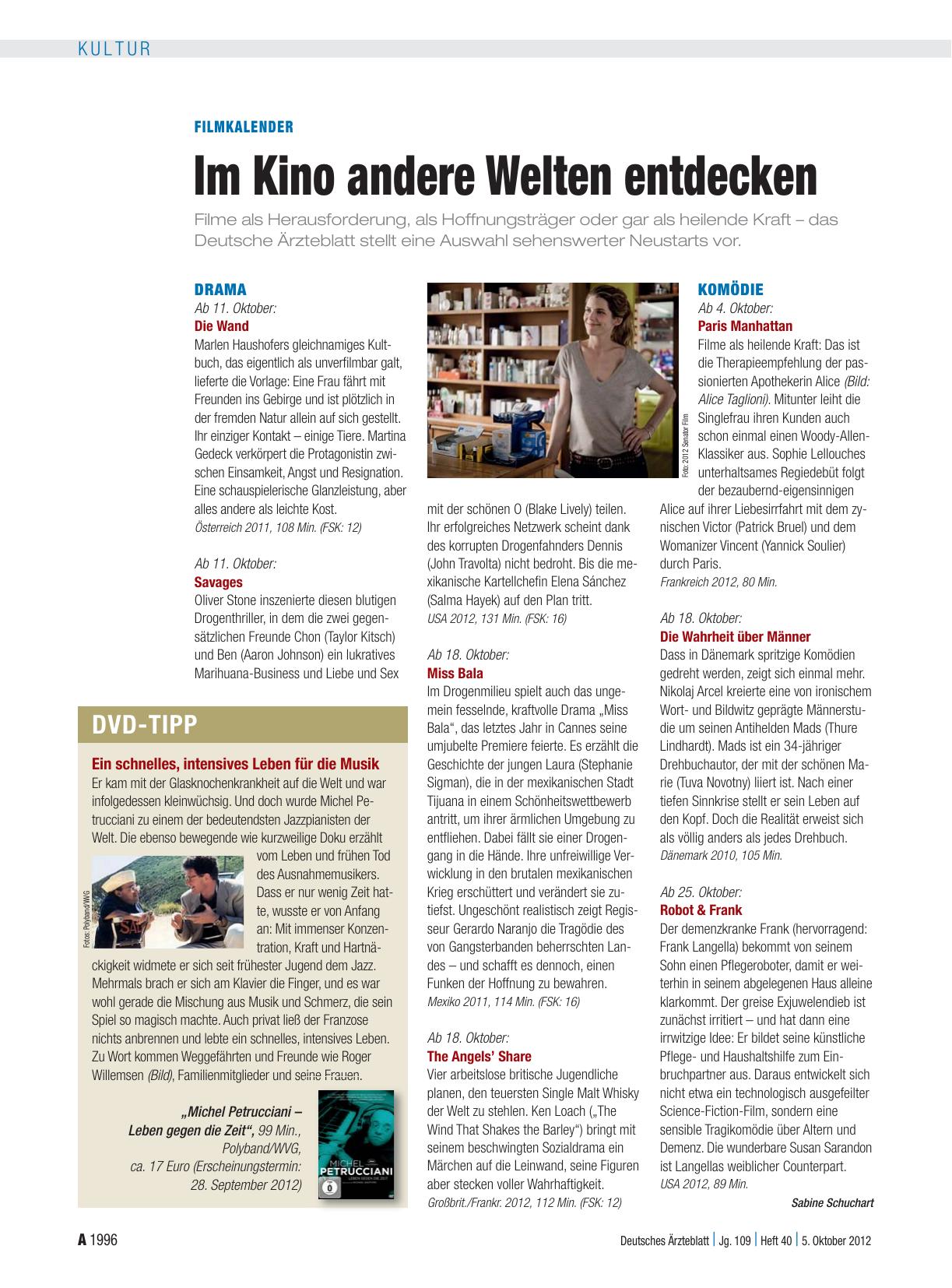 Vorschauseite 1: Filmkalender: Im Kino andere Welten entdecken
