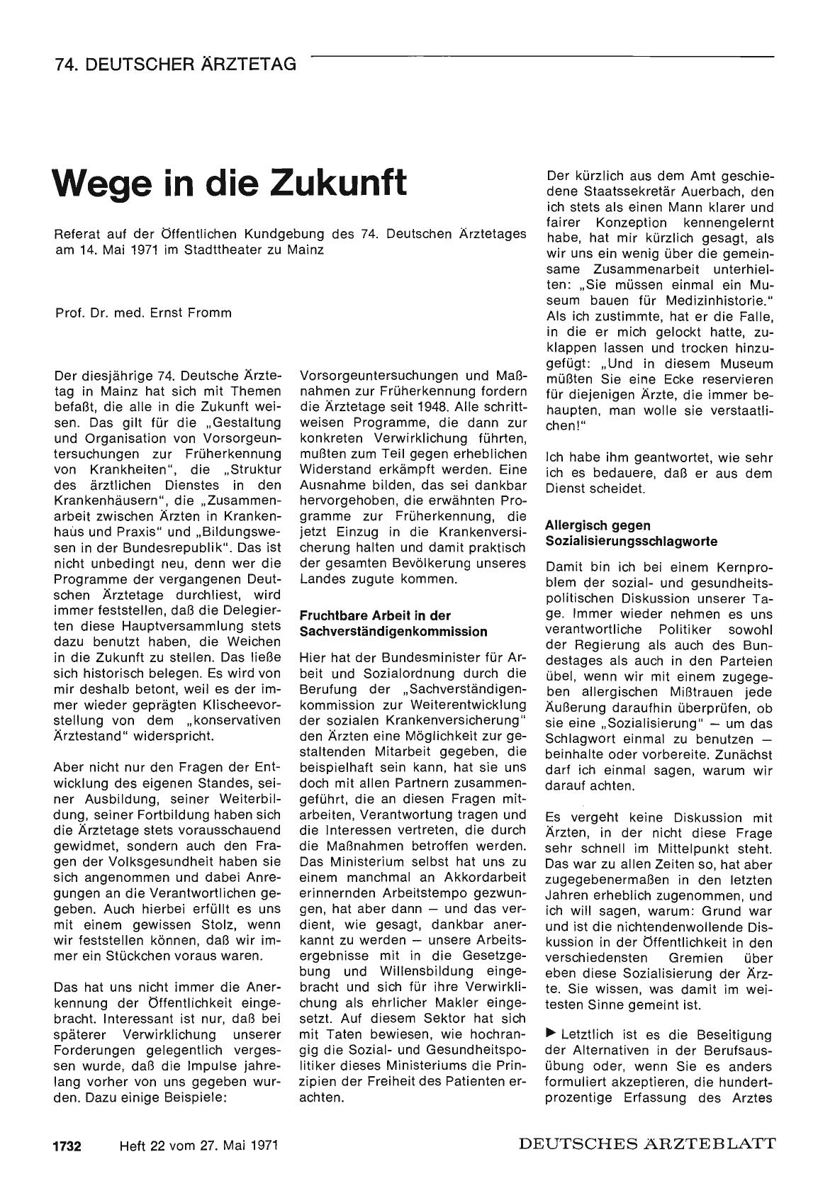 Vorschauseite 1: Wege in die Zukunft