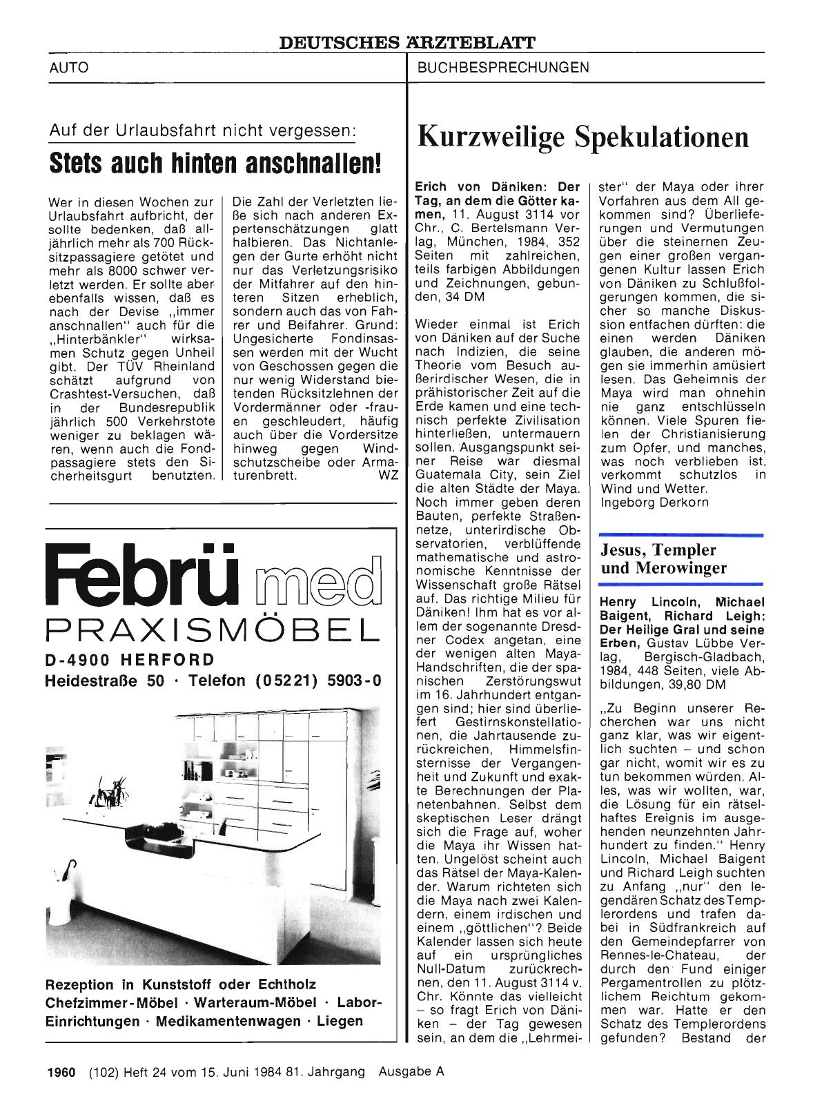 Vorschauseite 1: Auf der Urlaubsfahrt nicht vergessen: Stets auch hinten anschnallen!
