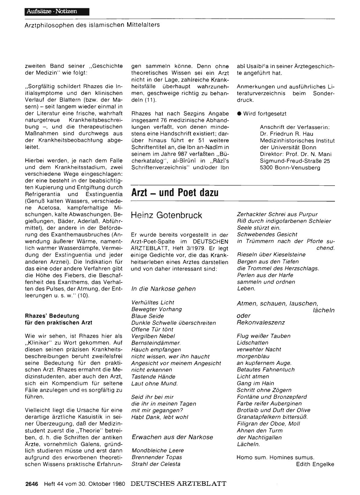 Vorschauseite 1: Heinz Gotenbruck