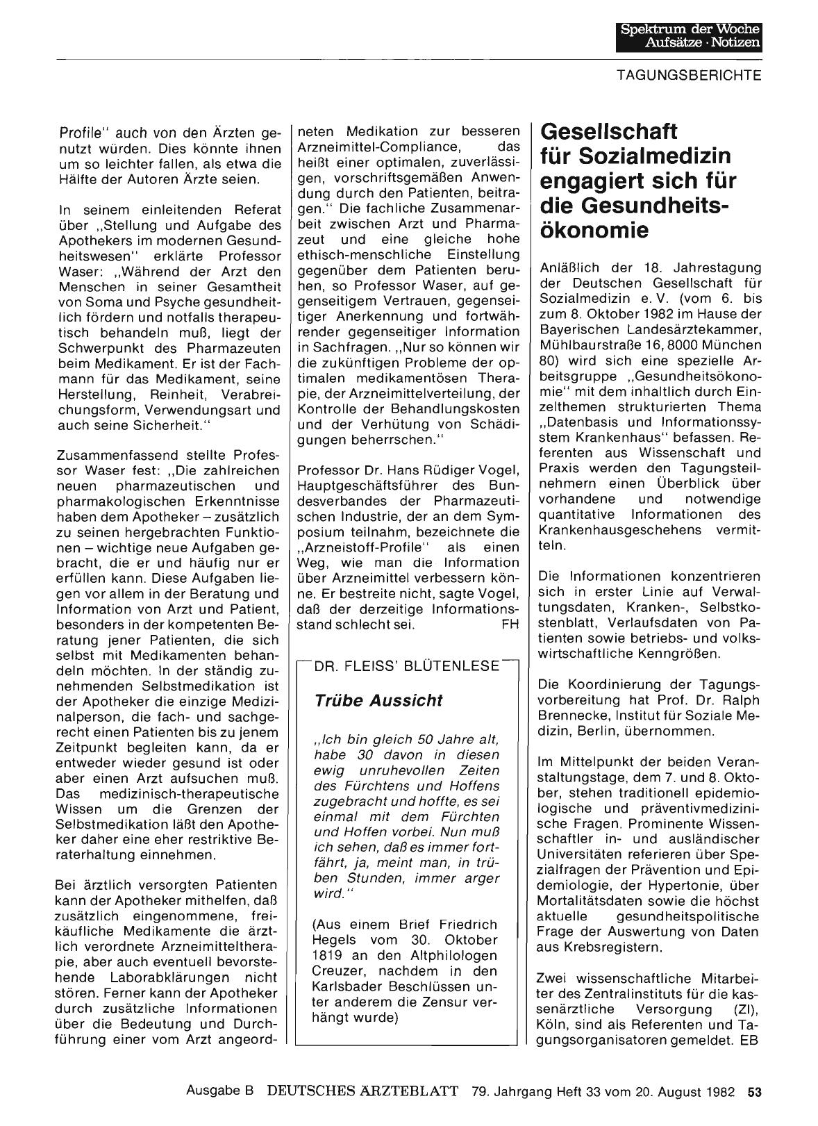 Vorschauseite 1: Gesellschaft für Sozialmedizin engagiert sich für die Gesundheitsökonomie