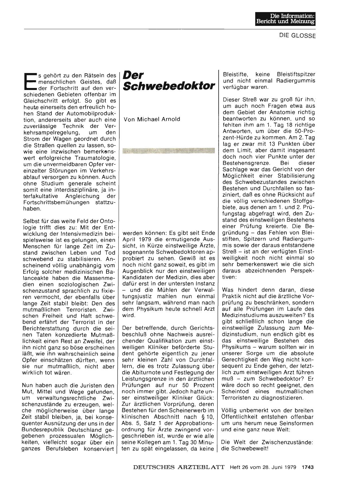 Vorschauseite 1: Der Schwebedoktor