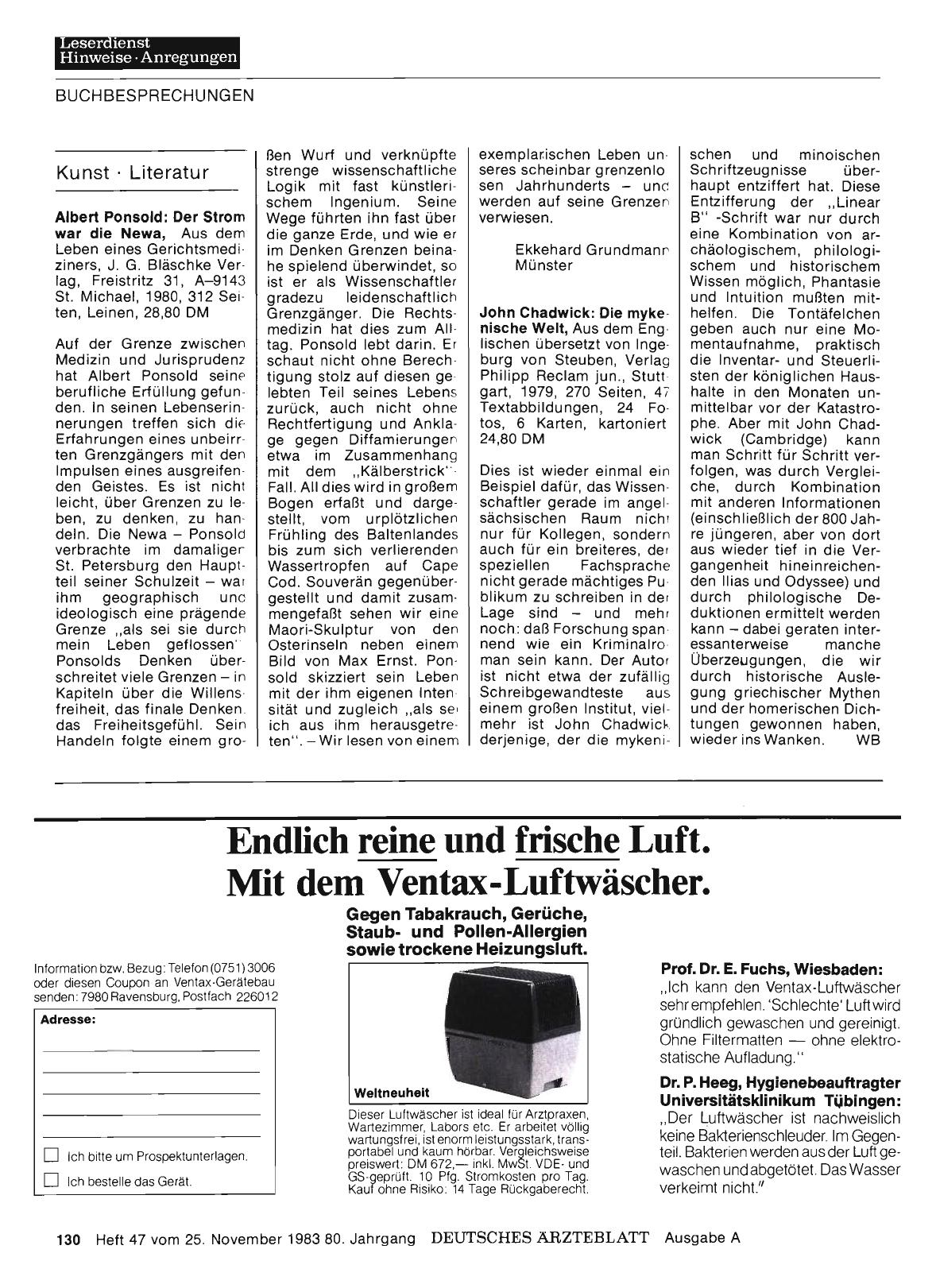 Vorschauseite 1: Kunst • Literatur: Albert Ponsold: Der Strom war die Newa
