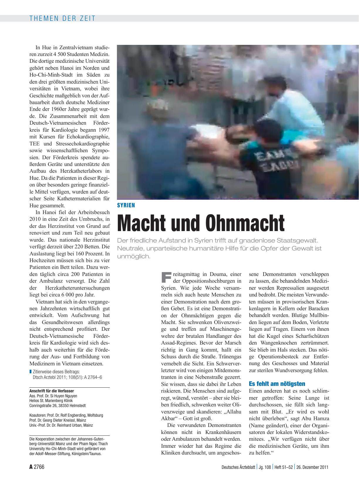 Vorschauseite 1: Syrien: Macht und Ohnmacht