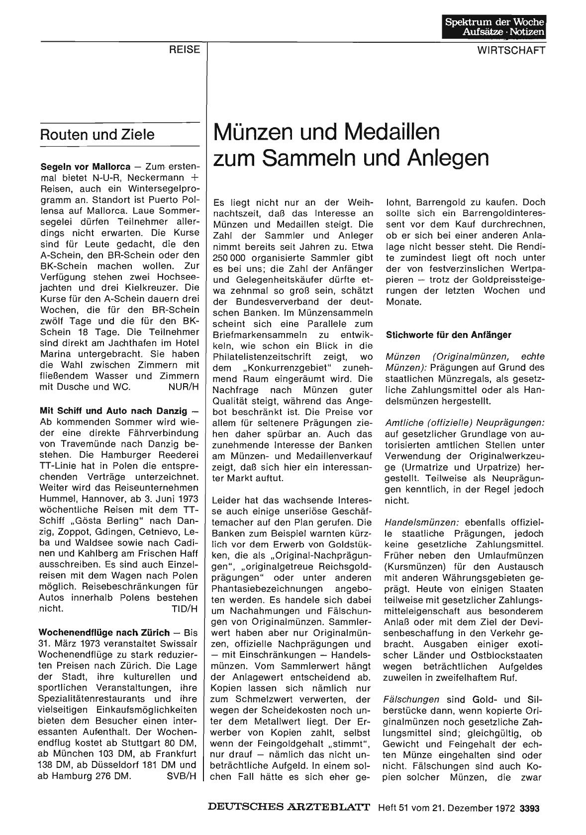 Vorschauseite 1: Münzen und Medaillen zum Sammeln und Anlegen