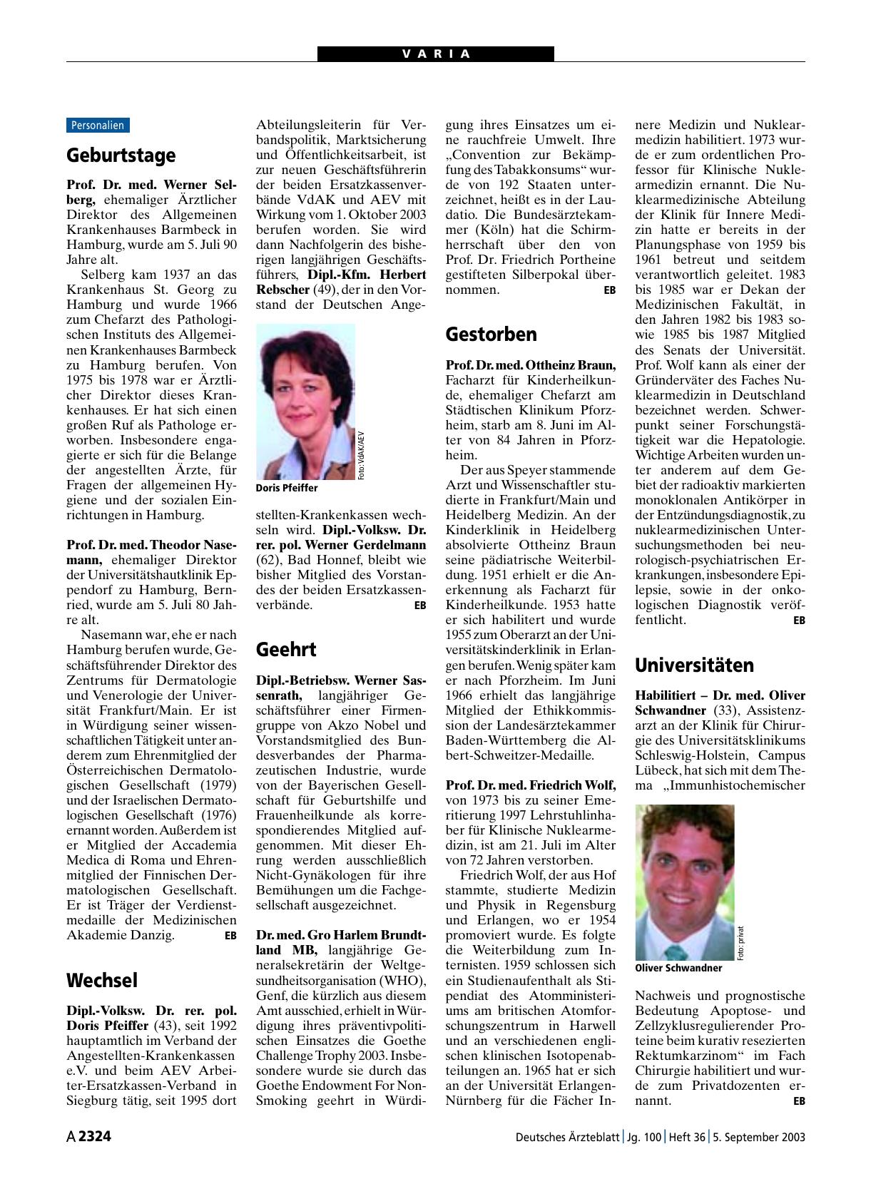 Vorschauseite 1: Universitäten