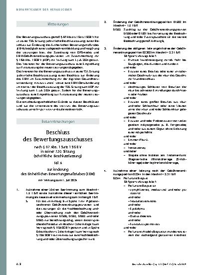 Vorschauseite 4: Änderungsvereinbarung zur Anlage 1 (Katalog ambulant durchführbarer Operationen, stationsersetzender Eingriffe und stationsersetzender Behandlungen) des Vertrages gemäß § 115b Abs…