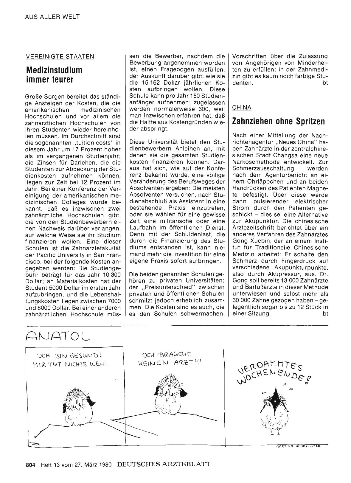 Vorschauseite 1: China: Zahnziehen ohne Spritzen