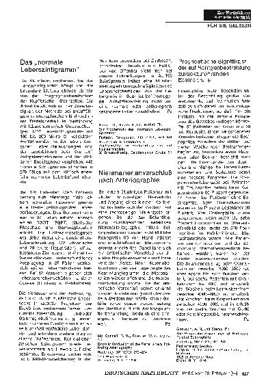Vorschauseite 1: Prognostische Signifikanz der auf Röntgenbestrahlung zurückzuführenden Eosinophilie