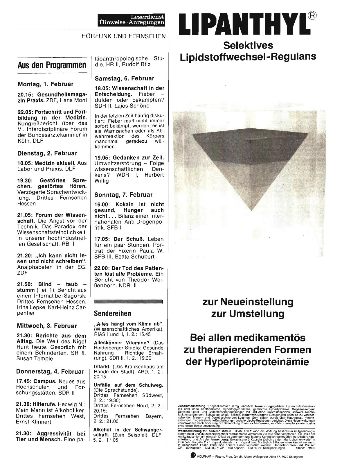Vorschauseite 1: Aus den Programmen