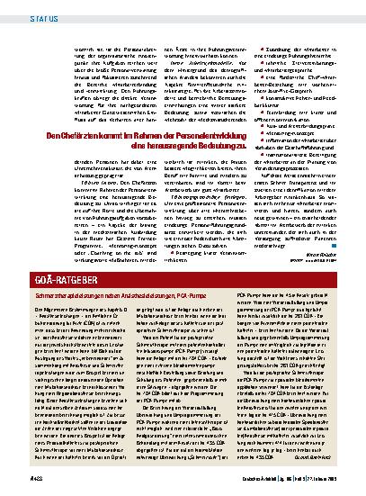 Vorschauseite 1: Schmerztherapieleistungen neben Anästhesieleistungen, PCA-Pumpe