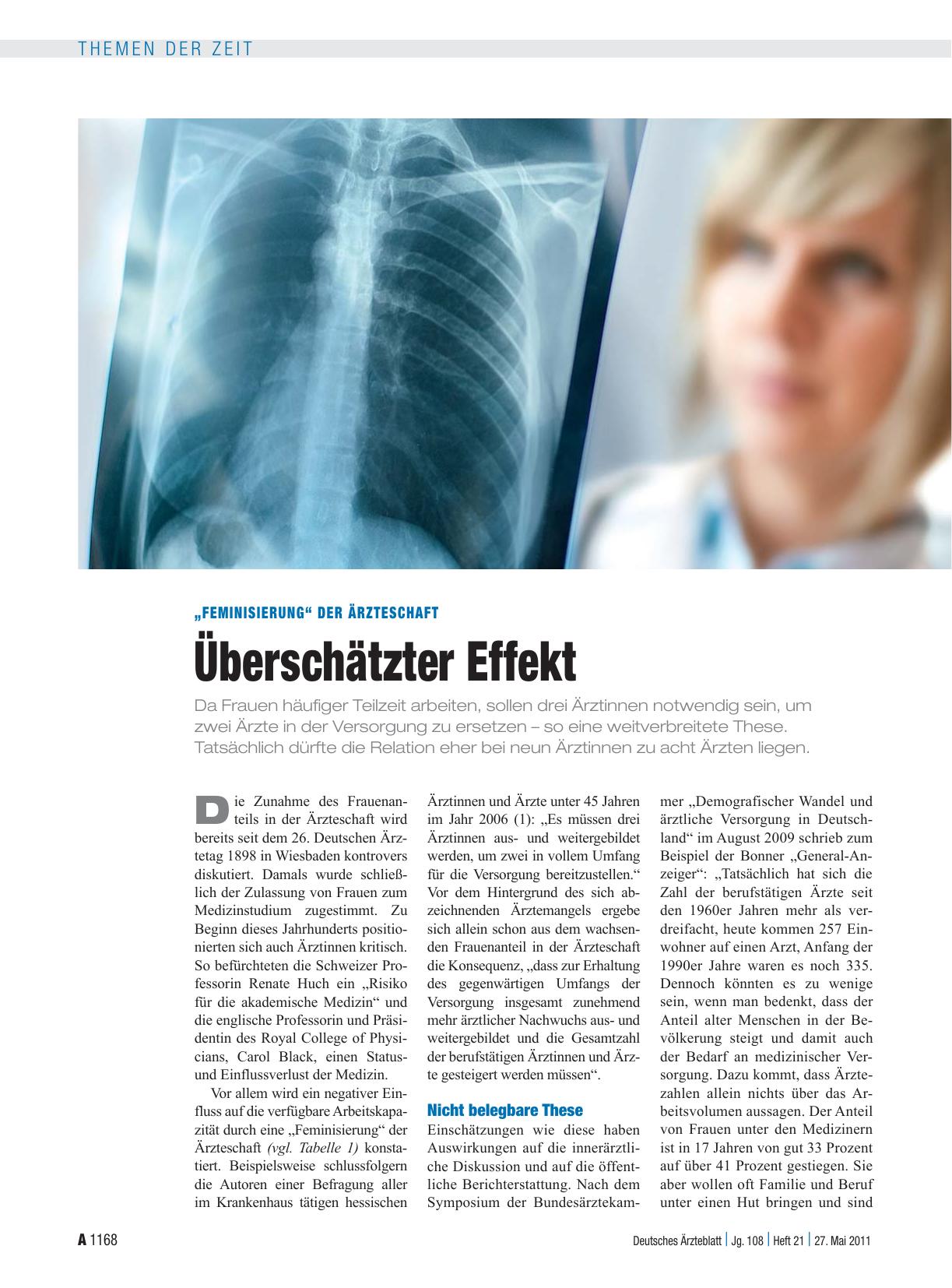 Vorschauseite 1: „Feminisierung“ der Ärzteschaft: Überschätzter Effekt