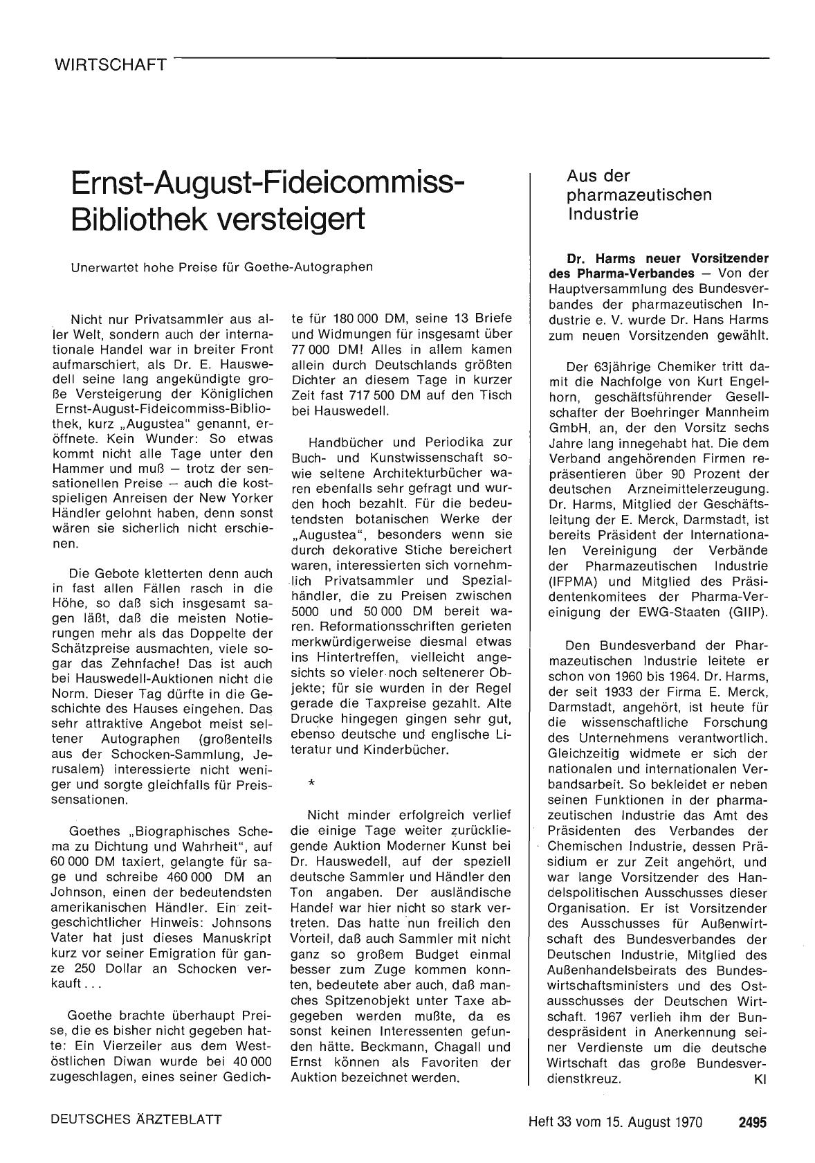 Vorschauseite 1: Aus der pharmazeutischen Industrie