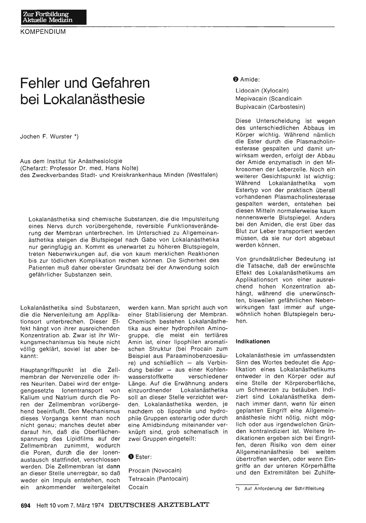 Vorschauseite 1: Fehler und Gefahren bei Lokalanästhesie