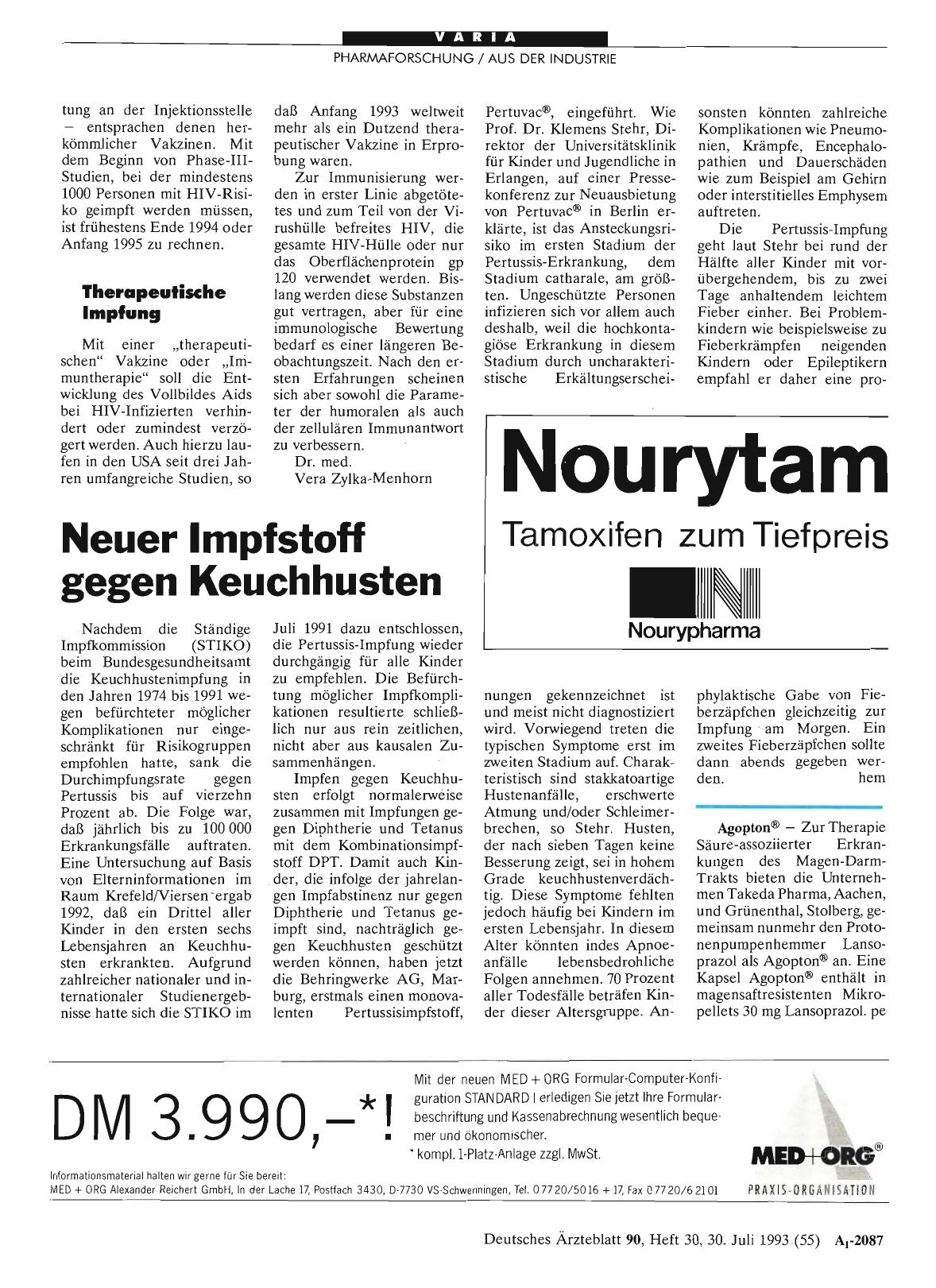 Vorschauseite 1: Neuer Impfstoff gegen Keuchhusten