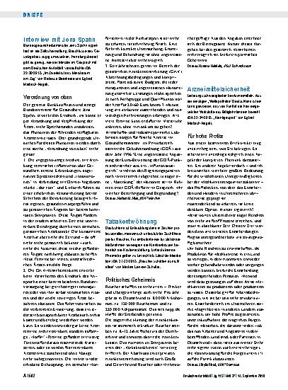 Vorschauseite 1: Arzneimittelsicherheit: Für hohe Profite