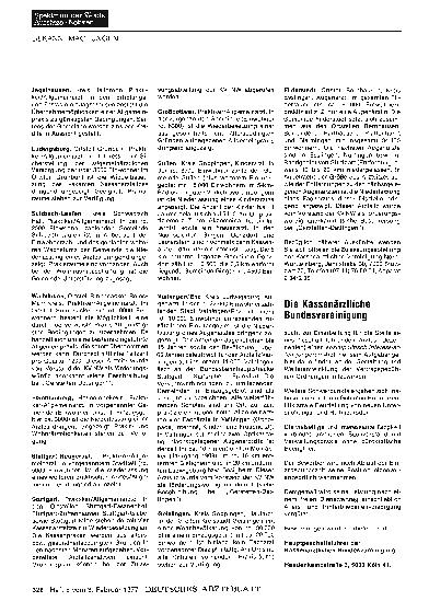 Vorschauseite 1: Die Kassenärztliche Bundesvereinigung