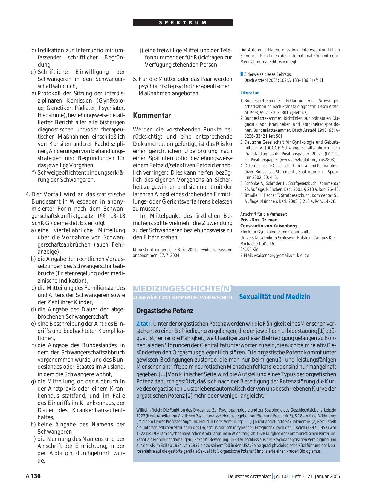 Vorschauseite 1: Medizingeschichte(n): Sexualität und Medizin