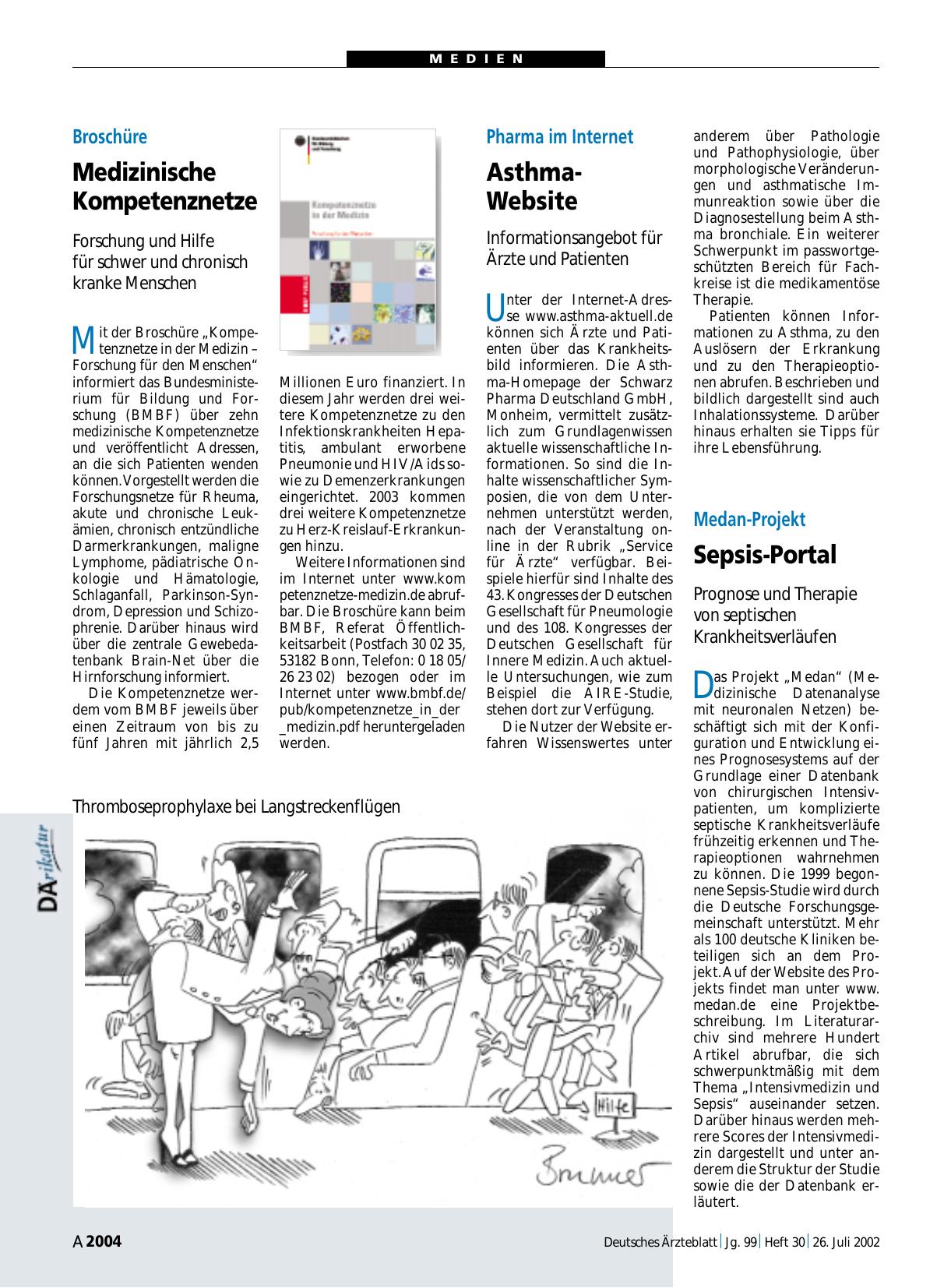 Vorschauseite 1: Broschüre: Medizinische Kompetenznetze